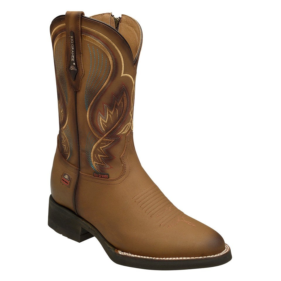 Rio Grande Men s Carson Western Boots with Zip Crazy Roble 9 Performance