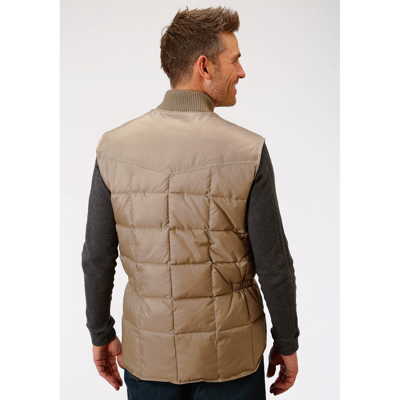 Mens casual vest with on sale jeans