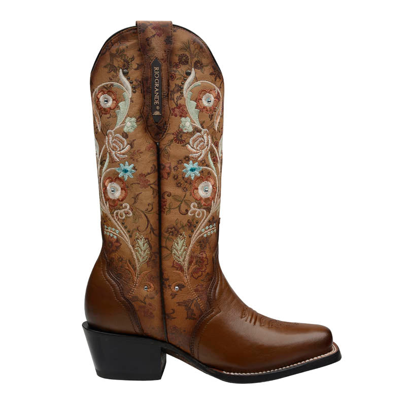 Rio Grande Women's Pacific Embroidered Flowers Western Boots