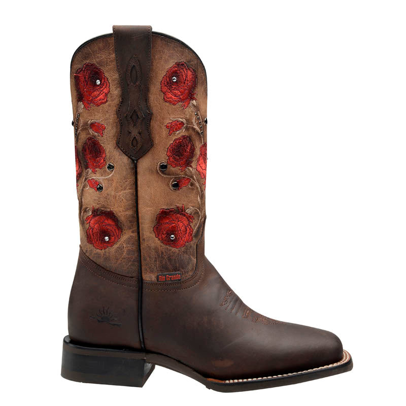 Rio Grande Women's Felipa Embroidered Flowers Western Boots