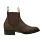 Rio Grande Cowboy Ankle Boots For Men Chocolate Leather Double Life Sole