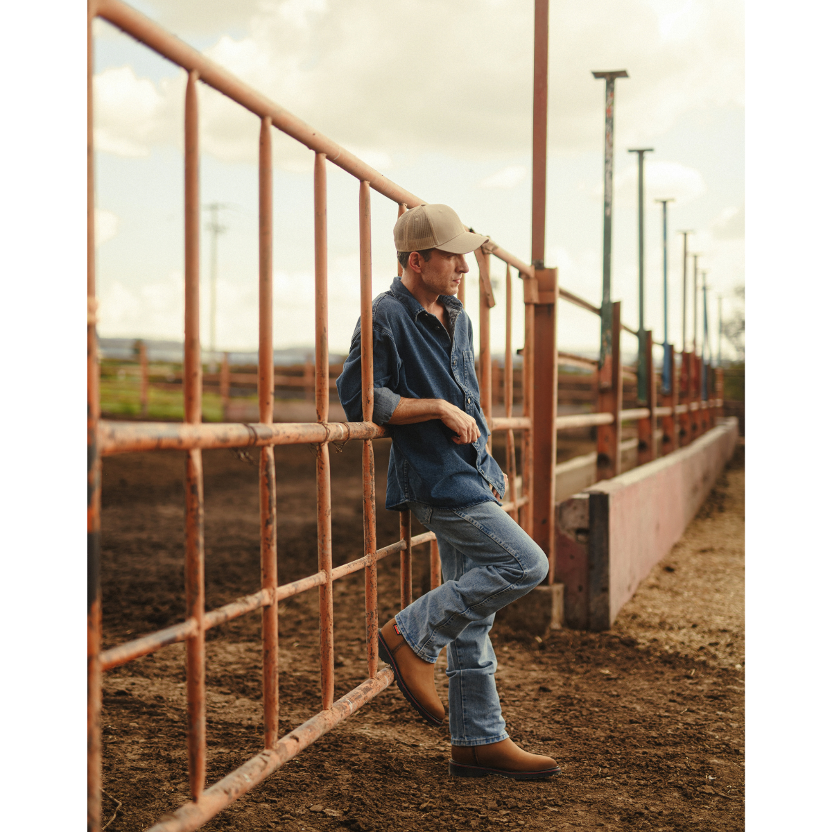 Rio Grande Men's Bronco Western Work Boots - Steel Toe