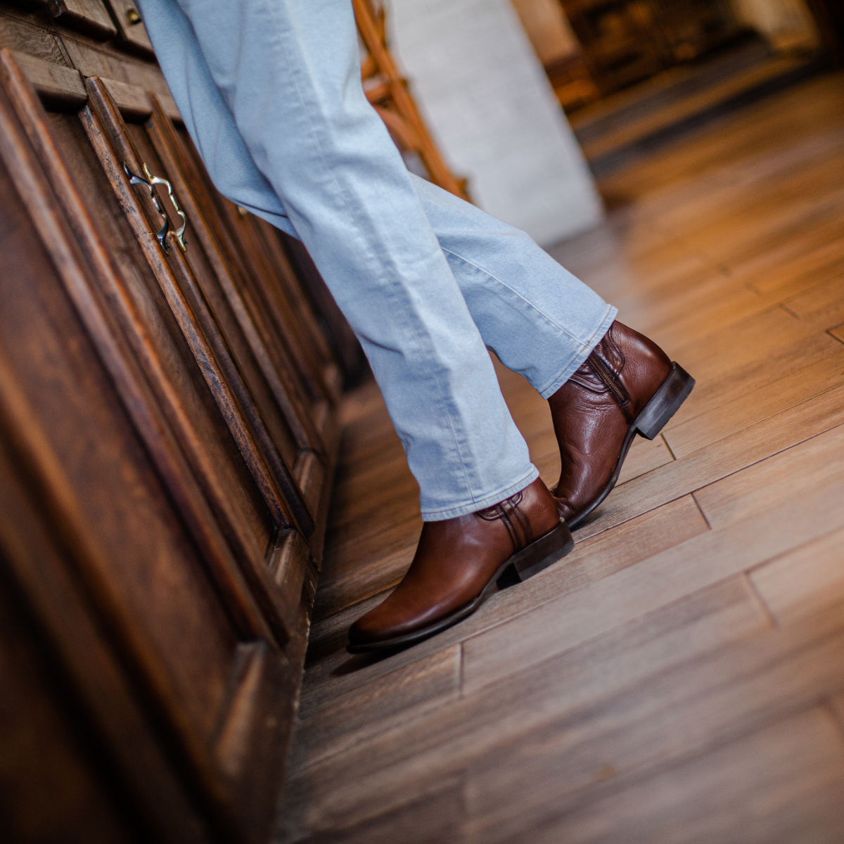 Rio Grande Men's Charly Leather Casual Boots - Round Toe